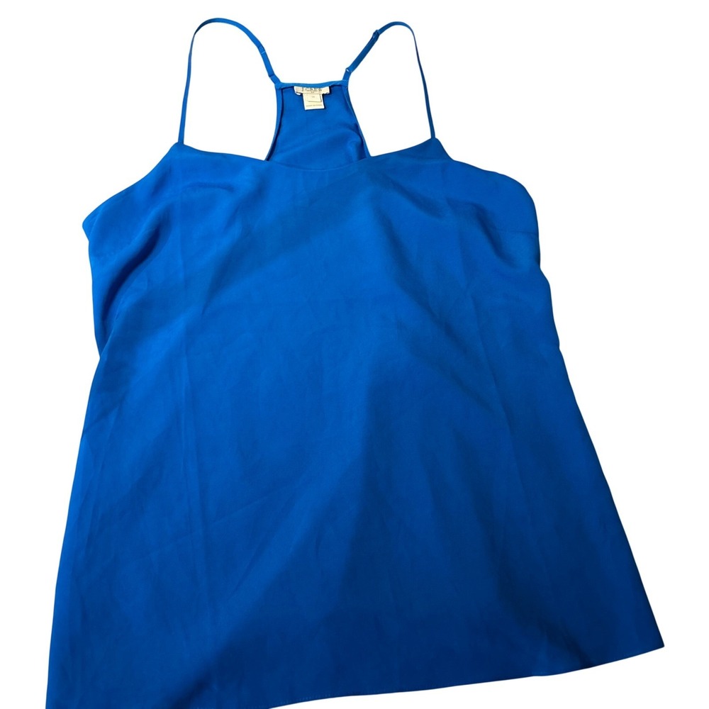 J.Crew Camisole Tank Top Womens 10 Blue Racerback Adjustable Straps